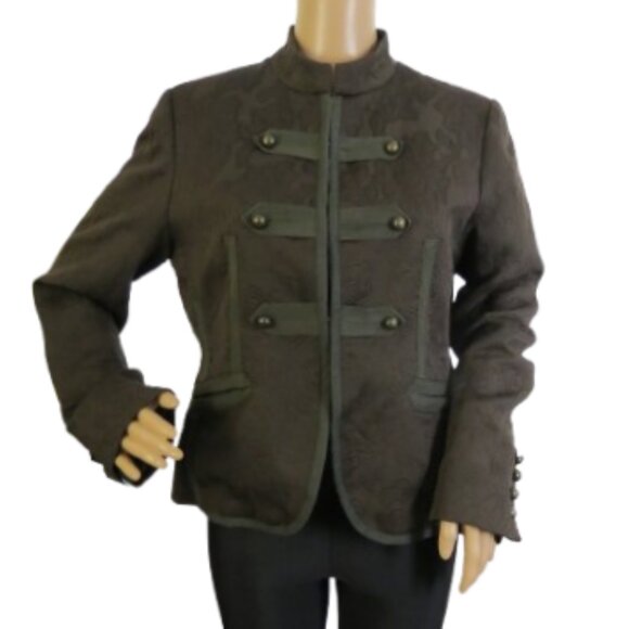 Mario Serrani Military Inspired Brocade Jacket - Picture 1 of 9